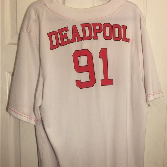 Red Tacos 91 Mens Medium Large Extra Large xl NWT Deadpool Baseball Jersey